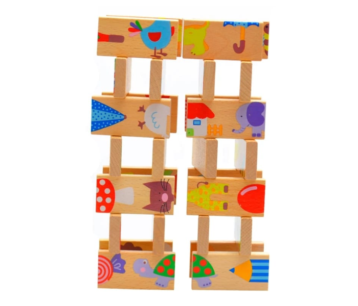 Generic 2107794 28 Piece Multi Game Dominos Toy Blocks for Motor Skills and Logical Reasoning for Kids - Zoom Image 6