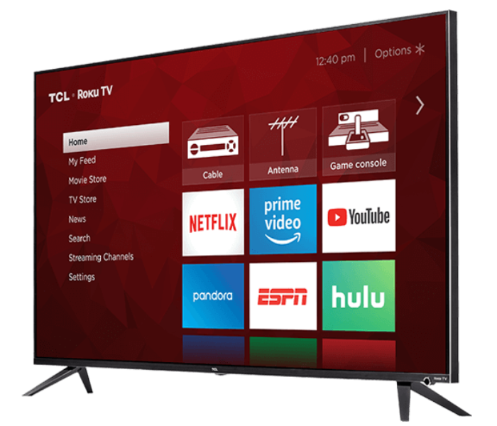 TCL 75T615 75 Inch 4K UHD DOLBY Vision HDR Roku Smart TV - Black - Zoom Image 2