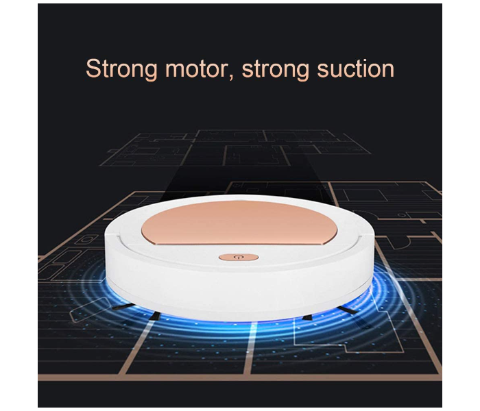 Mini Intelligent USB Rechargeable Dry Wet Sweeper Robot Vacuum Broom - White - Zoom Image 8