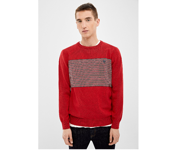 Springfield 140678761 Small Knitted Jumper for Men - Red - Zoom Image 3