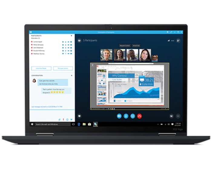 Lenovo ThinkPad X13 Yoga Gen 2 20W80009AD 13.3 Inch Intel Core i7-1165G7 Processor 16GB RAM 512GB SSD Intel Iris Xe Graphics Windows 10 Professional - Black - Zoom Image 4