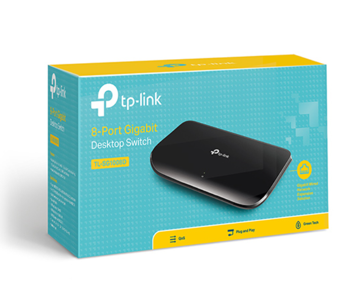 TP-Link 8-Port Gigabit Desktop Switch TL-SG1008D - Black - Zoom Image 5