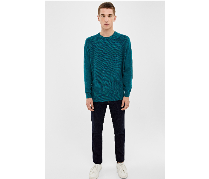 Springfield 140677989 Medium Knitted Jumper for Men - Turquoise - Zoom Image 1