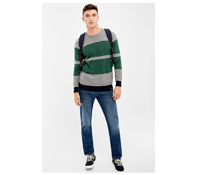 Springfield 140670143 Small Knitted Jumper for Men - Grey - Zoom Image 1