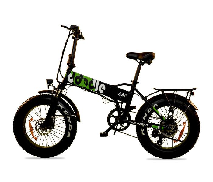 E-Motorad Doodle 350W Foldable Electric Bike - Black - Zoom Image 2