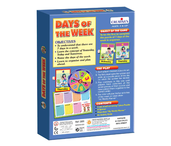 JMsouq Creative Educational CE00696 Days of the Week Educational Game for Kids - Zoom Image 4