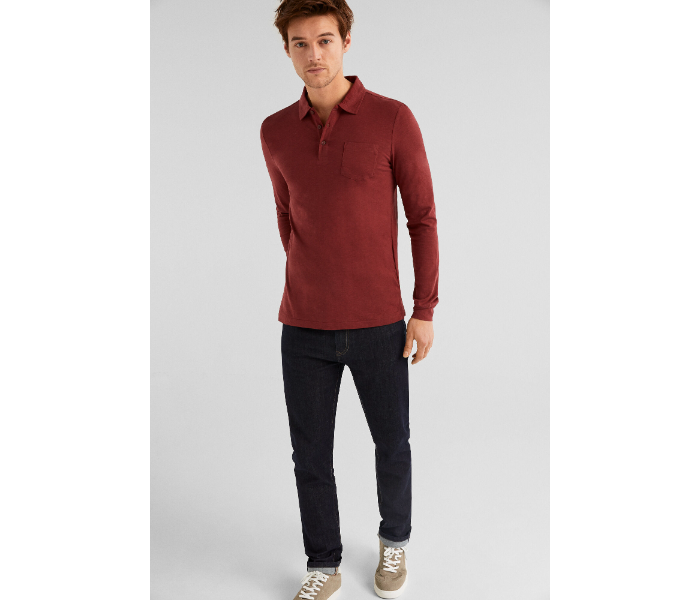 Springfield 022591668 Small Long Sleeve T-Shirt for Men - Wine - Zoom Image 1