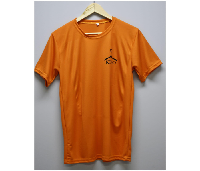 Kiwo Short Half Sleeve Extra Large Casual T-shirt For Men - Orange - Zoom Image