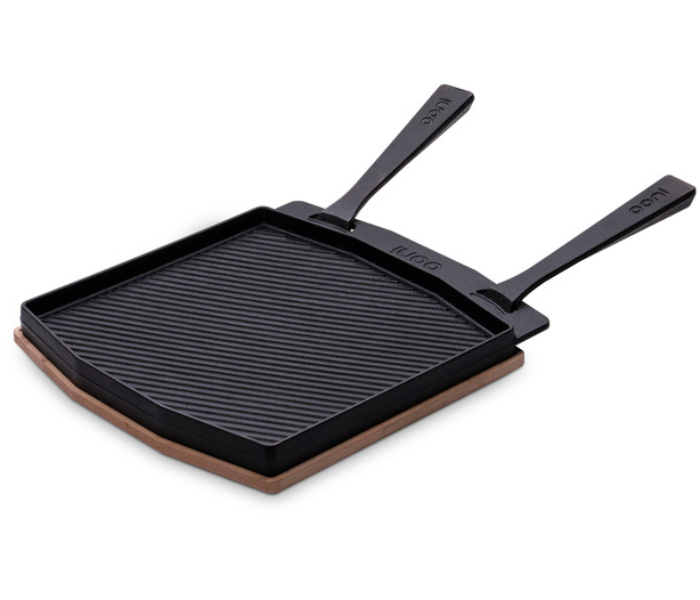 Ooni UU-P0A000 Cast Iron Dual Sided Grizzler Plate Grill Pan - Black - Zoom Image 2