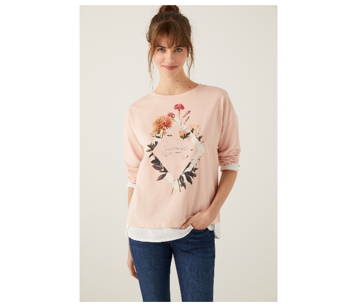 Springfield 108964171 XS Sweat Shirt for Women - Pink - Zoom Image 1