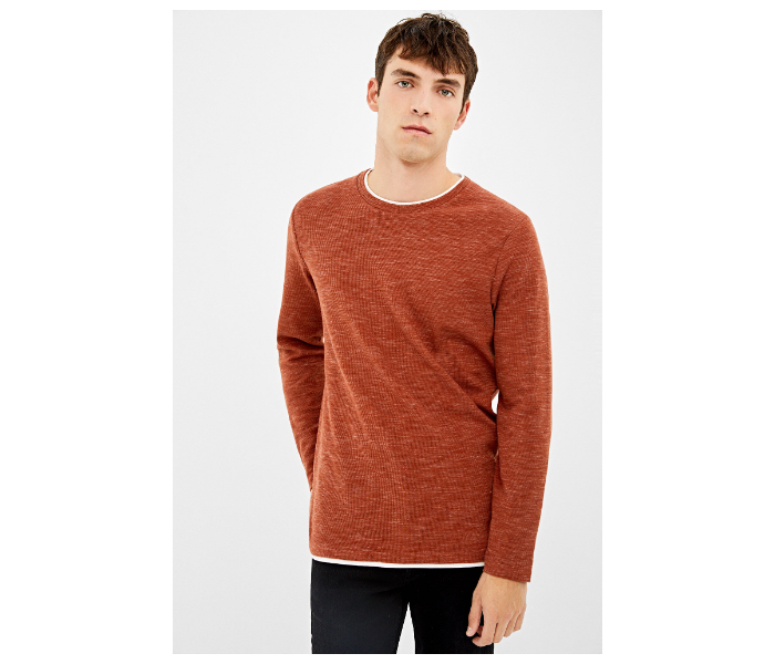 Springfield 022669668 XXL Long Sleeve T-Shirt for Men - Wine - Zoom Image 1