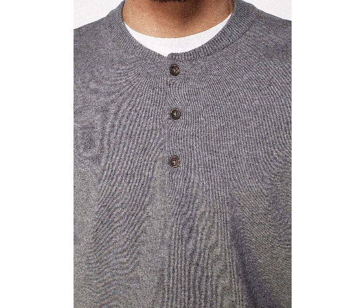 Springfield 141392944 Small Cotton Knitwear for Men - Dark Grey - Zoom Image 4