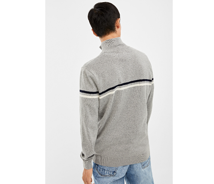 Springfield 140674444 Small Knitted Jumper for Men - Dark Grey - Zoom Image 3