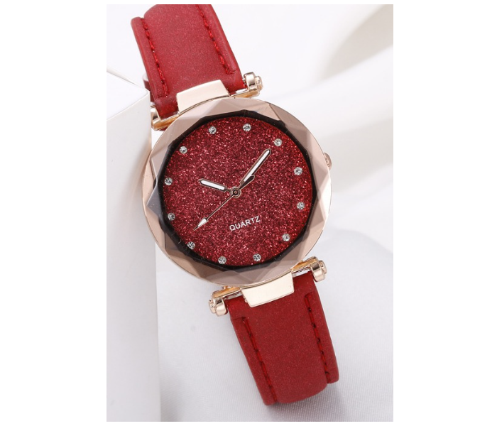 Starry Sky Luxury Wrist Strap Watch For Women - Red - Zoom Image