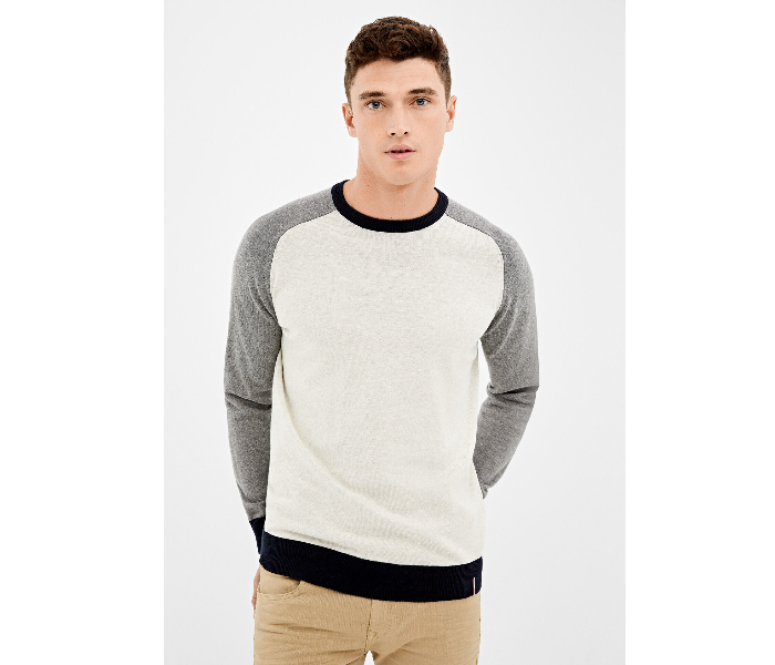 Springfield 140672841 Small Knitted Jumper for Men - White - Zoom Image 3