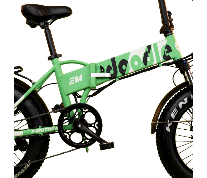 E-Motorad Doodle 350W Foldable Electric Bike - Green - Zoom Image 7