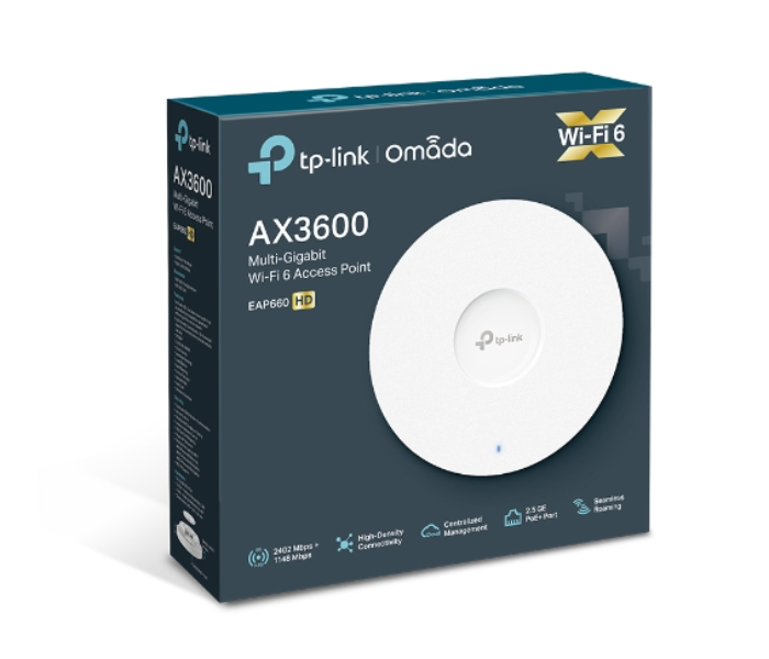 TP-Link AX3600 Wireless Dual Band Multi-Gigabit Ceiling Mount Access Point EAP660 HD - White - Zoom Image 5