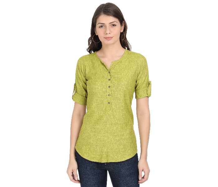 Kaia SK01ST0003PGR007 Medium Casual Top for Women - Green - Zoom Image 1