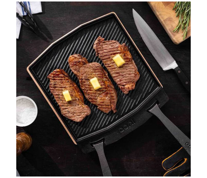 Ooni UU-P0A000 Cast Iron Dual Sided Grizzler Plate Grill Pan - Black - Zoom Image 6