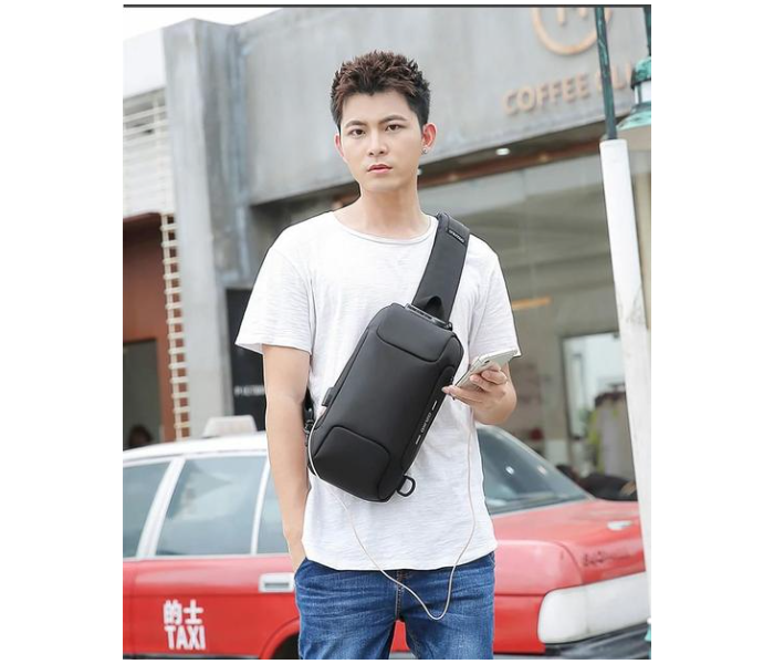 OZUKO Multifunction Anti-theft Shoulder Crossbody Waterproof Messenger Bag - Black - Zoom Image 5