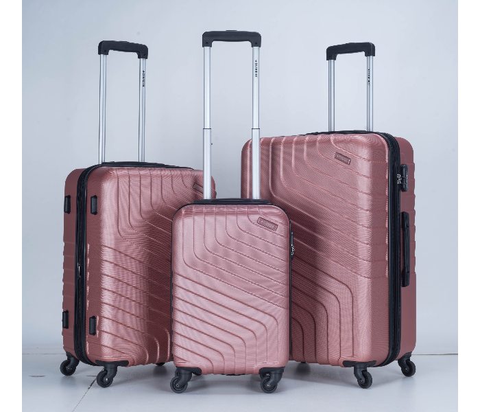 Star Gold SG-T85B Set of 3 High Quality ABS Trolley Bags - Rose Pink - Zoom Image