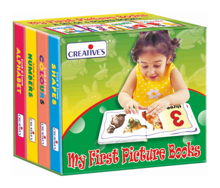 JMsouq Creative Educational CE00552 Set of 4 My First Picture Books Educational Game for Kids - Zoom Image