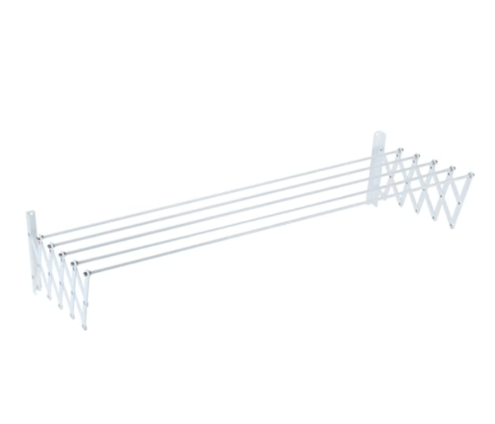 Extendable 6Meter Steel Wall Clothesline with Anti-Corrosion Plastic Coating- White  - Zoom Image 2