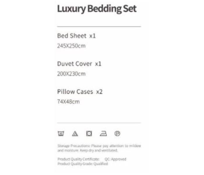 Modern Stylish 245x250cm Bed Sheet 200x230cm Duvet Cover 74x48cm Pillow Cases 2Pcs Soft and Comfortable Cotton Luxury Bed Set - Baby Pink - Zoom Image 2