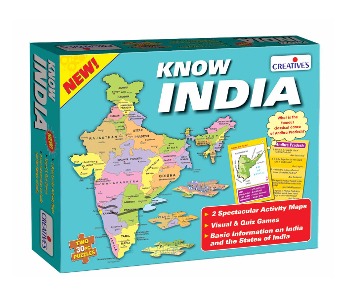 JMsouq Creative Educational CE00720 Know India Educational Game for Kids - Zoom Image 1