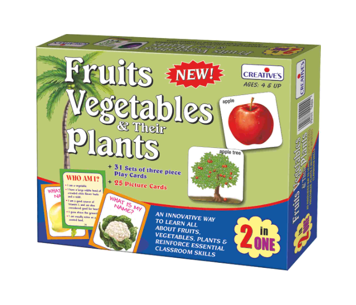 JMsouq Creative Educational CE01017 Fruits Vegetables and Their Plants 2 in one Game for Kids - Zoom Image 1