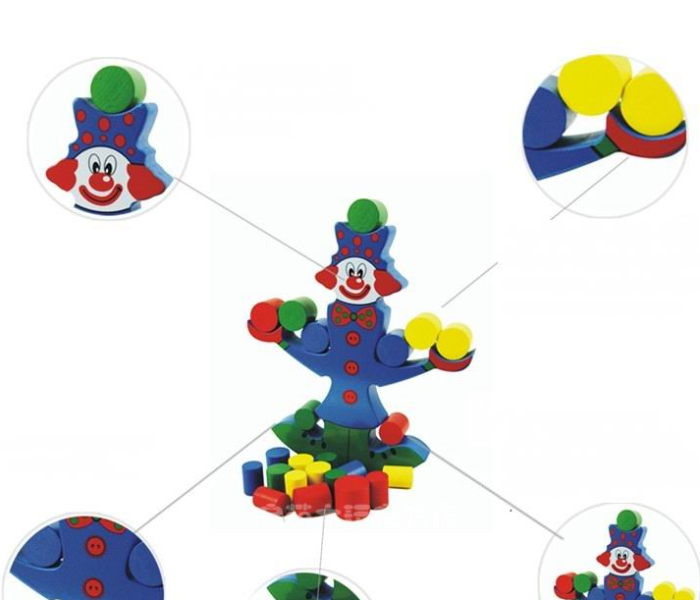 Generic 2107795 Problem Solving Clown Balance Beam Toy for Color and Size Recognition for Kids - Zoom Image 4