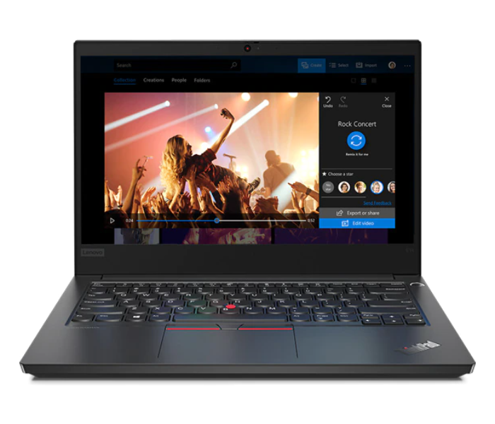 Lenovo ThinkPad E14 20RA000JAD Intel Core i5-10210U Processor 4GB DDR4 RAM 1TB HDD Intel HD Graphics Win 10 Pro - Black - Zoom Image 1