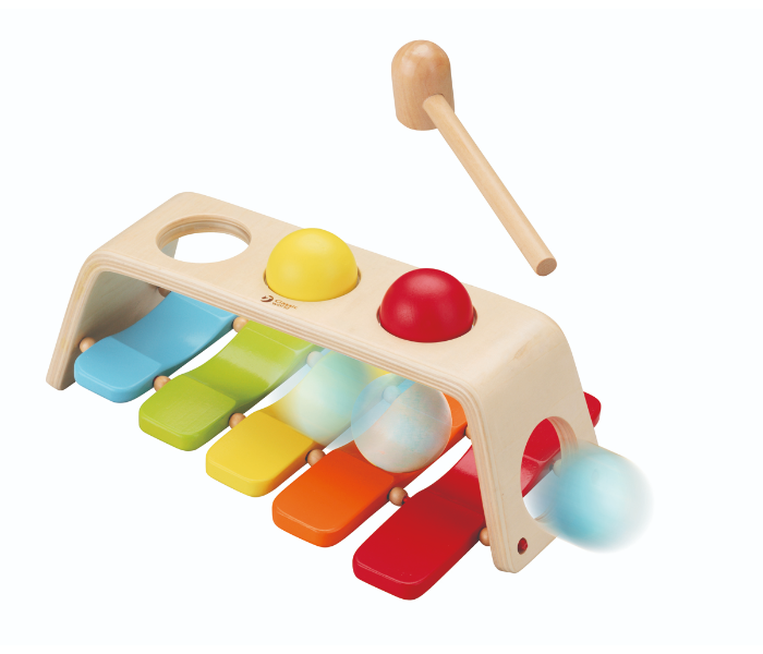 Classic World 3515 Wooden 2 in 1 Pound and Tap Bench Toy for Kids - Zoom Image 1