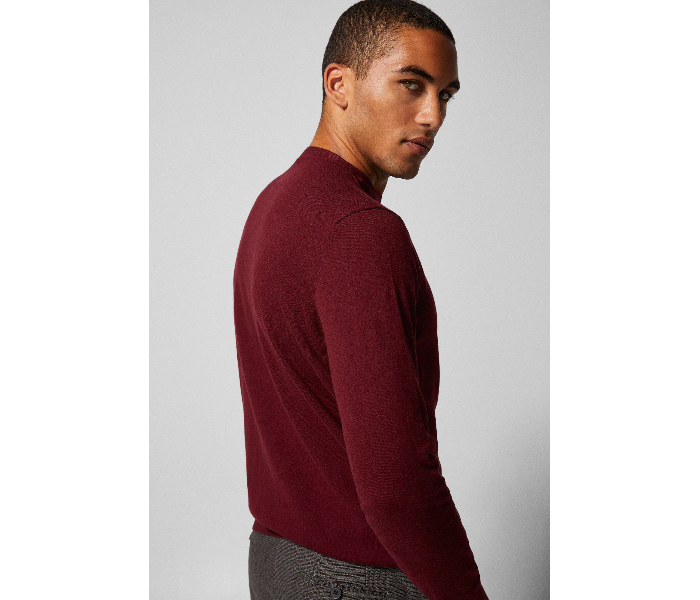 Springfield 140453968 Small Knitted Jumper for Men - Maroon - Zoom Image 2