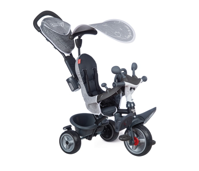 Smoby 7600741502 Baby Driver Plus Tricycle - Grey - Zoom Image 1