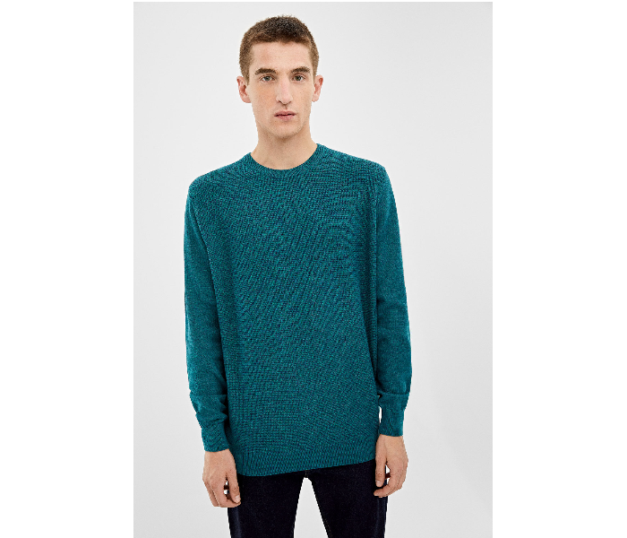 Springfield 140677989 Medium Knitted Jumper for Men - Turquoise - Zoom Image 2