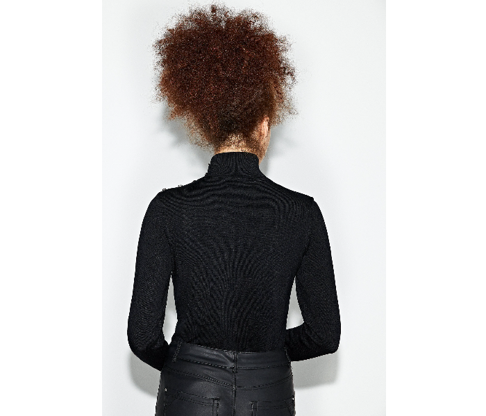 Springfield 133693201 Medium Long Sleeve Knitwear for Women - Black - Zoom Image 4