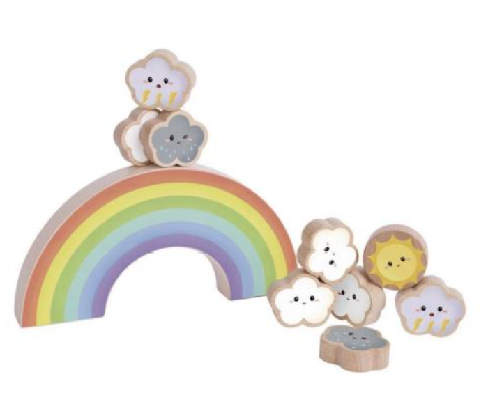 Classic World 20094 Wooden Rainbow Balancing Toy for Kids - Zoom Image 1