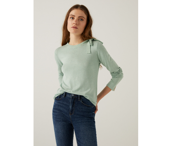 Springfield 133967223 Medium Knitwear for Women - Green - Zoom Image 2