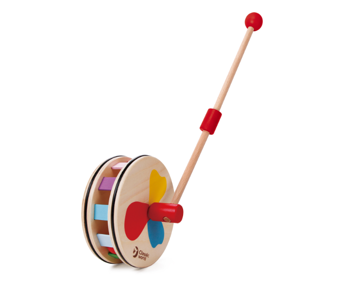 Classic World 2216 Wooden Rainbow Roll Toy for Kids - Zoom Image 1