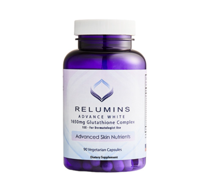 Relumins RL-1650-90 Advance White 1650Mg Glutathione Complex - 15X For Dermatologist Use 90 Capsules - Zoom Image