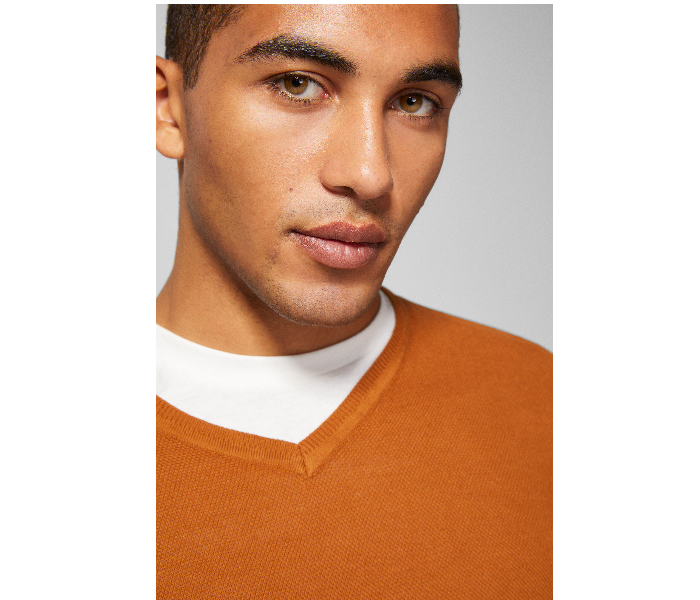 Springfield 140441567 Small Knitted Jumper for Men - Orange - Zoom Image 3