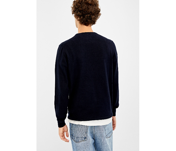 Springfield 140686811 Medium Knitted Jumper for Men - Dark Blue - Zoom Image 2