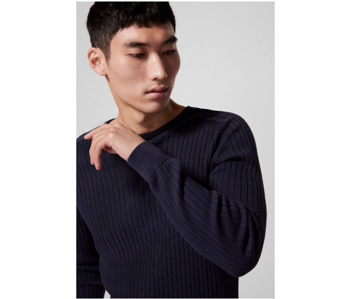 Springfield 140468711 Small Knitted Jumper for Men - Dark Blue - Zoom Image 4