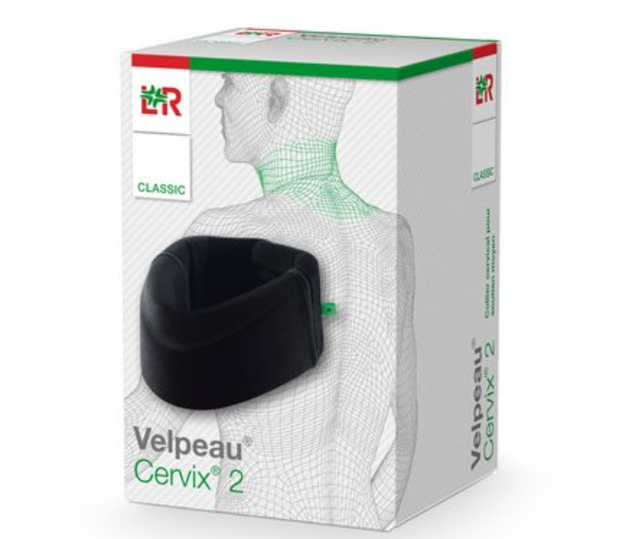 Lohmann & Rauscher 2177020700 T3 Velpeau Cervix 2 Classic Anatomically Shaped Cervical Collar With Extra Reinforcement - Black - Zoom Image 1