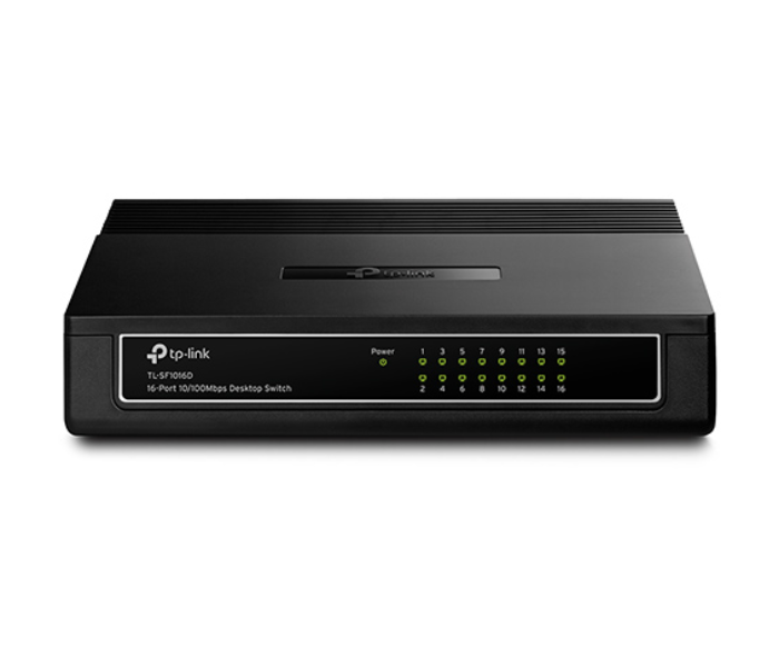 TP-Link 16-Port 10 100Mbps Desktop Switch TL-SF1016D - Black - Zoom Image 1