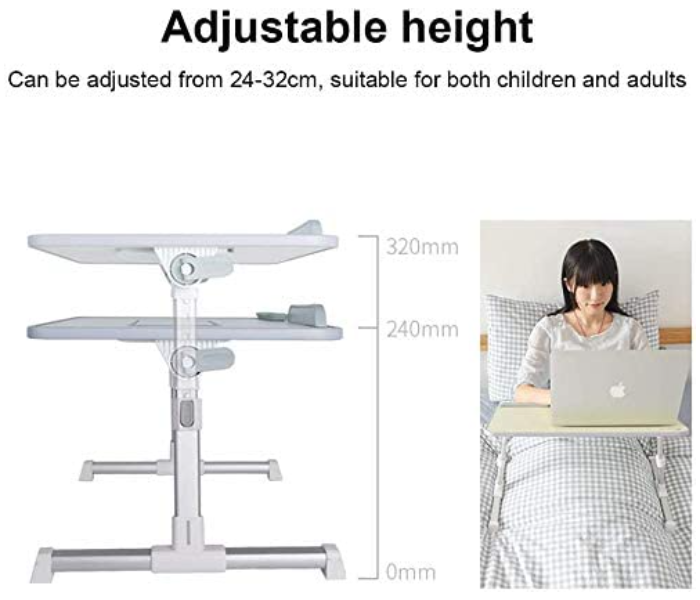 Foldable 15 Inch Laptop Stand With USB Cooling Fan - White - Zoom Image 2