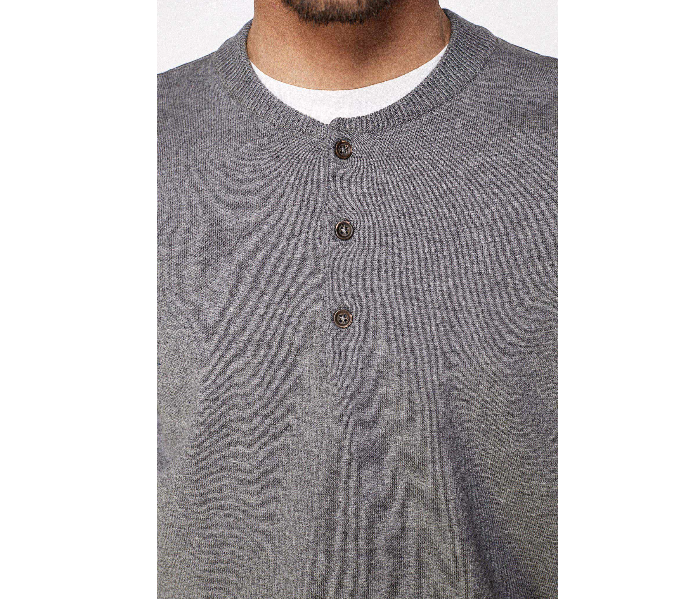 Springfield 141392944 Medium Cotton Knitwear for Men - Dark Grey - Zoom Image 4