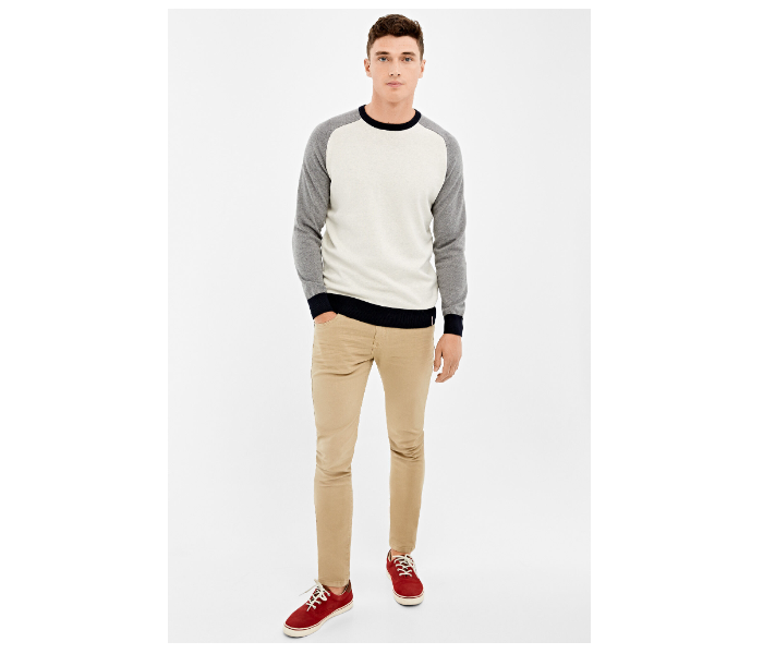 Springfield 140672841 XXL Knitted Jumper for Men - White - Zoom Image 1