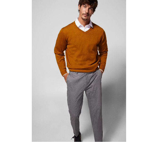 Springfield 140439367 XXL Knitted Jumper for Men - Orange - Zoom Image 1